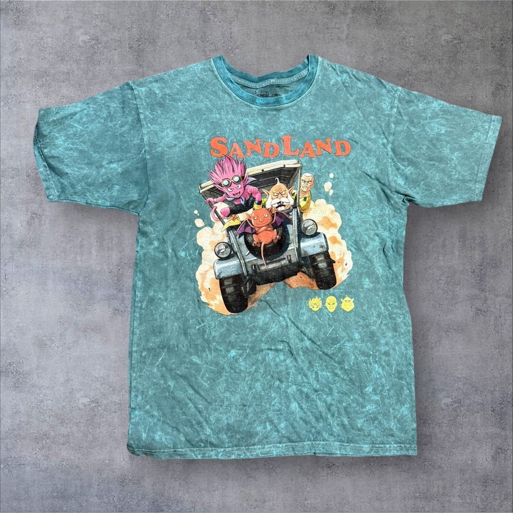 Sand Land Shirt Mens XL Blue T-Shirt Tie Dye Japanese‎ Manga Video Game Anime